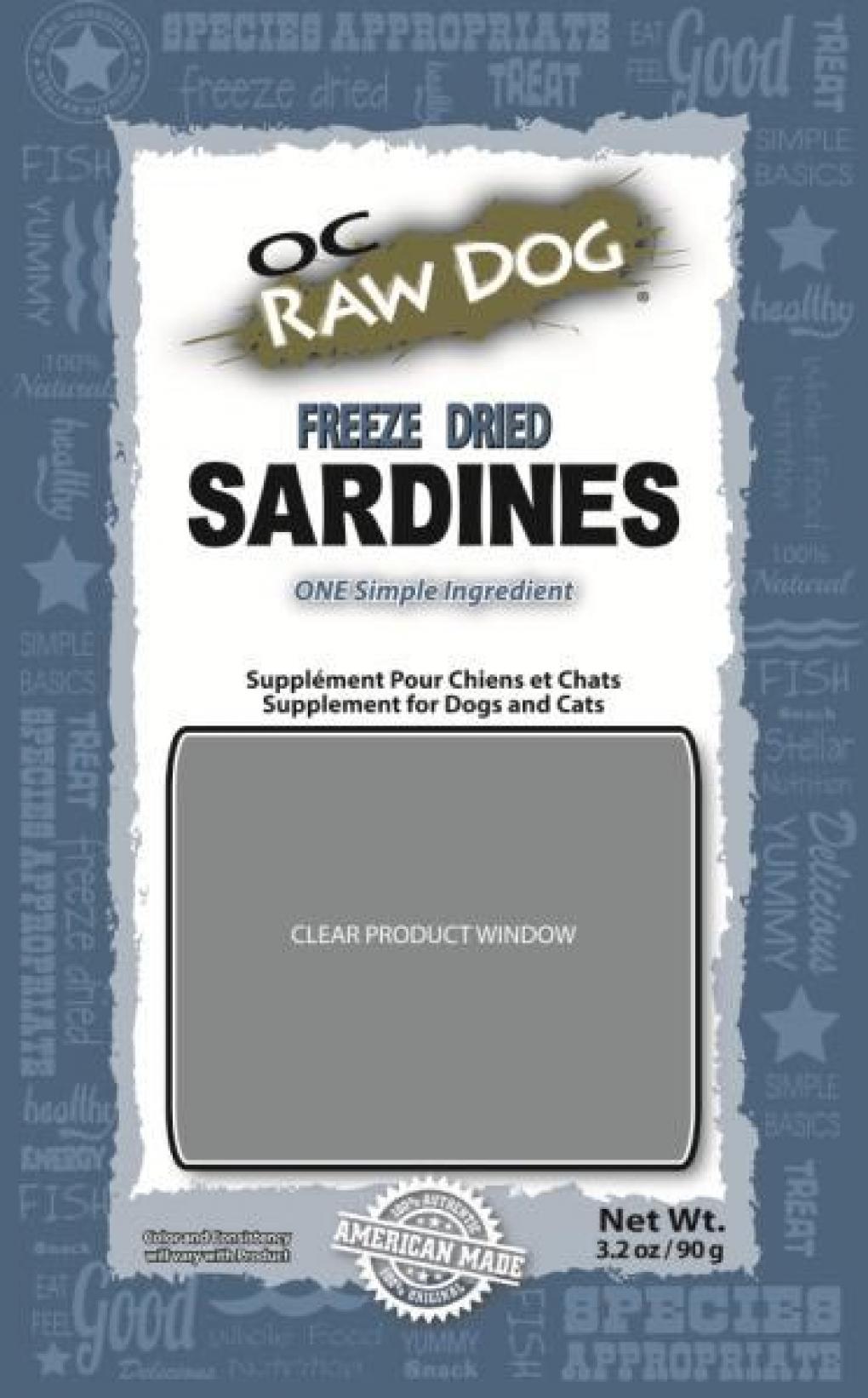 OC Raw Dog, LLC., Recalls Freeze Dried Sardines For Exceeding 5 Inches Due To Botulism Possible Health Risks