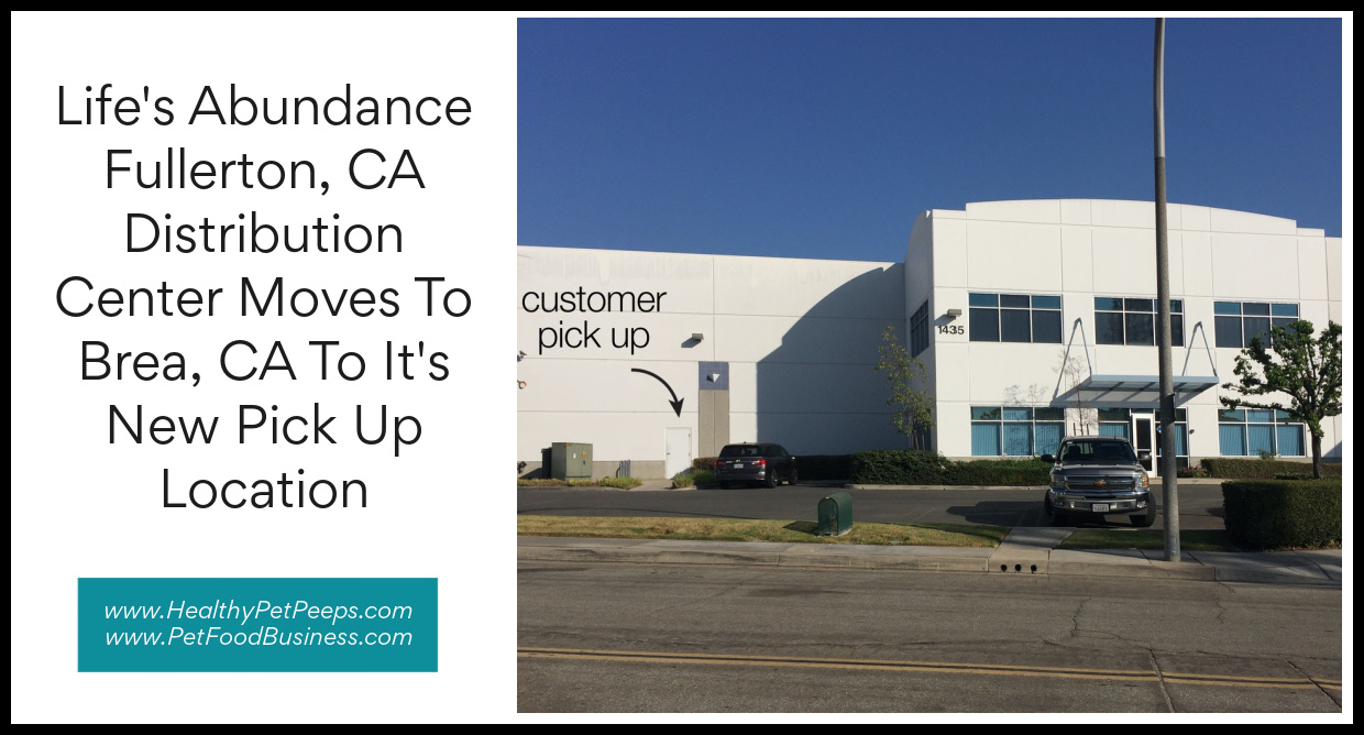 Life’s Abundance Fullerton, CA Distribution Center Moves To Brea, CA To It’s New Pick Up Location!